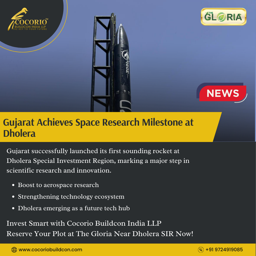 Gujarat Achieves Space Research Milestone with First Sounding Rocket Launch at Dholera SIR