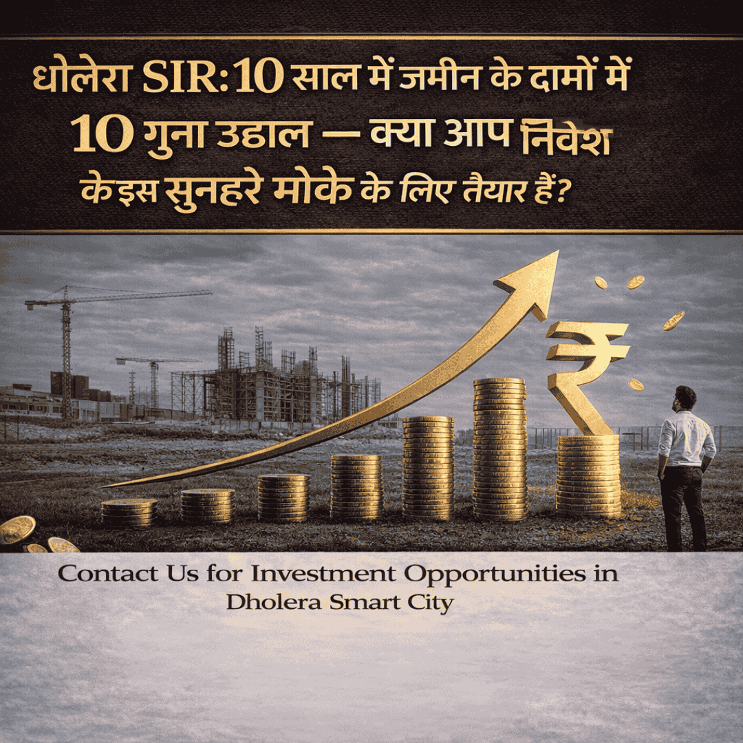 धोलेरा SIR: 10 साल में ज़मीन के दामों में 10 गुना उछाल – क्या आप तैयार हैं निवेश के इस सुनहरे मौके के लिए?